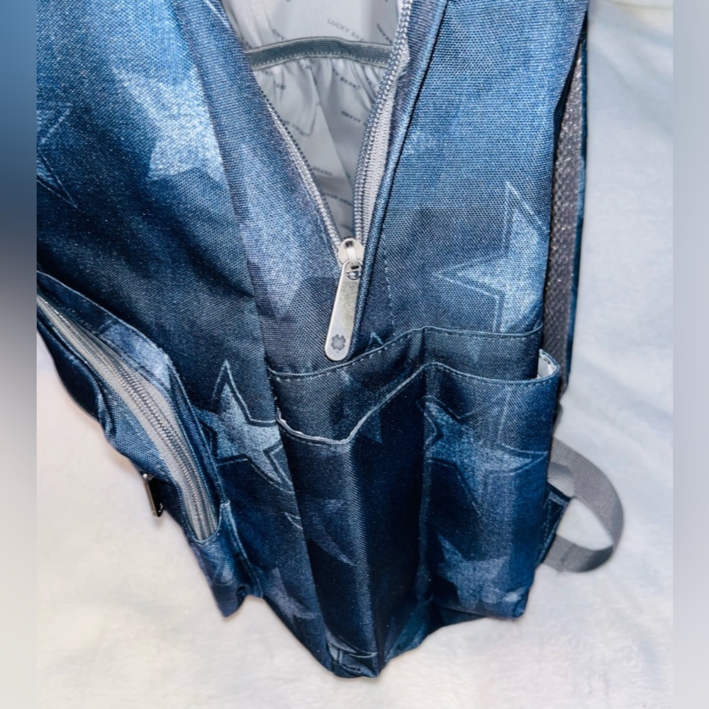 LUCKY BRAND Denim Stars Backpack NWT - Picture 6 of 10